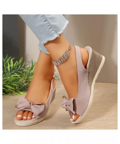 Memory Foam Sandal Slippers for Women Flower Decor Pointed Toe Slip on Flat Bottomed Sandals Casual Walking Pink-b $19.04 San...