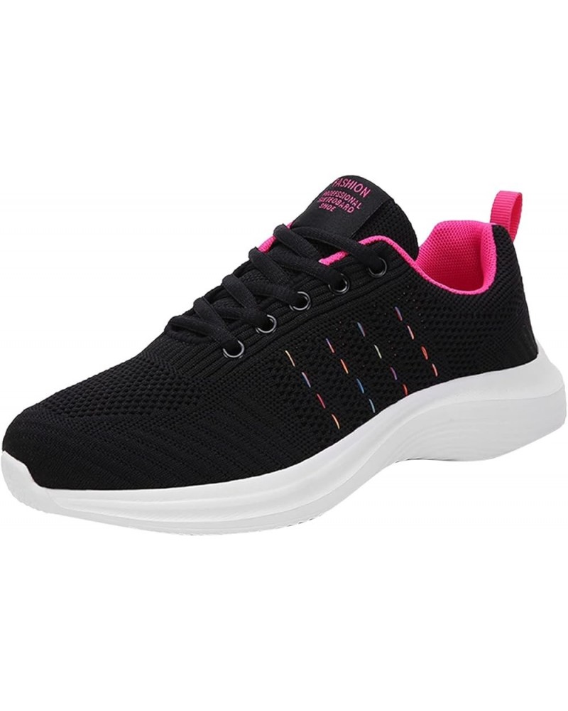 Wide Width Sneakers for Women Athletic Trainers Walking Sneakers Girls Sneakers Size 13 Hot Pink $16.87 Athletic Shoes