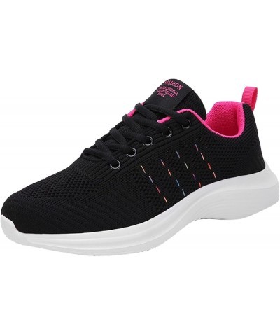 Wide Width Sneakers for Women Athletic Trainers Walking Sneakers Girls Sneakers Size 13 Hot Pink $16.87 Athletic Shoes