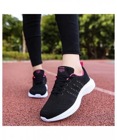 Wide Width Sneakers for Women Athletic Trainers Walking Sneakers Girls Sneakers Size 13 Hot Pink $16.87 Athletic Shoes