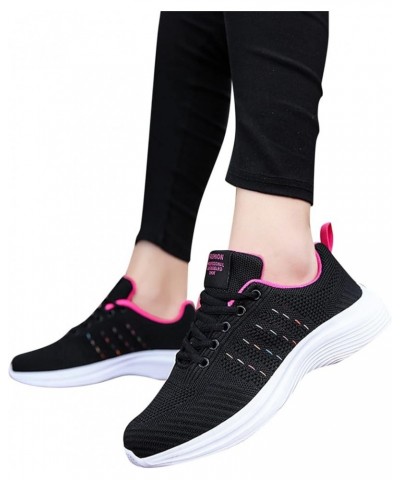 Wide Width Sneakers for Women Athletic Trainers Walking Sneakers Girls Sneakers Size 13 Hot Pink $16.87 Athletic Shoes