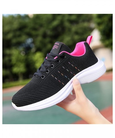 Wide Width Sneakers for Women Athletic Trainers Walking Sneakers Girls Sneakers Size 13 Hot Pink $16.87 Athletic Shoes