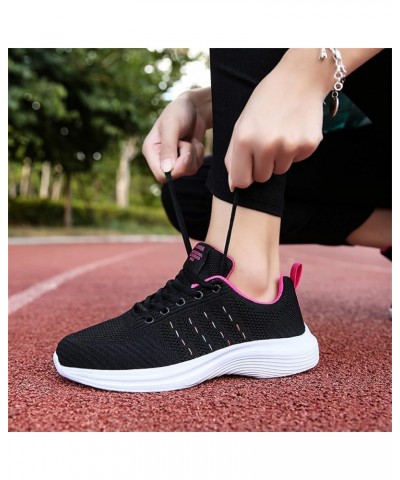 Wide Width Sneakers for Women Athletic Trainers Walking Sneakers Girls Sneakers Size 13 Hot Pink $16.87 Athletic Shoes