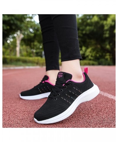 Wide Width Sneakers for Women Athletic Trainers Walking Sneakers Girls Sneakers Size 13 Hot Pink $16.87 Athletic Shoes