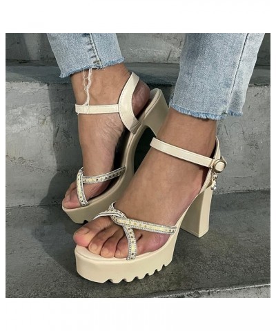 platform wedge Slipper Womens Espadrilles Wedge Sandals platform heels for women Women's Platform Sandals heel Z 13-beige $18...