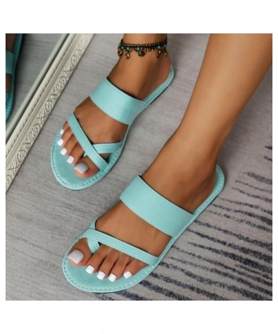 Flip Flops For Womens Shower Sandals For Women Slides Dress Flats For Women Platform Beach Sandals Women Flat Mint Green-a $1...