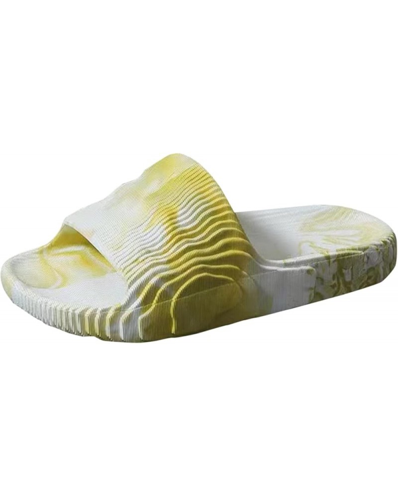 Women Summer Slippers Indoor Home Beach Pool Shower Slides Flat Heel Comfortabel Sandals Shoes Yellow $13.61 Sandals