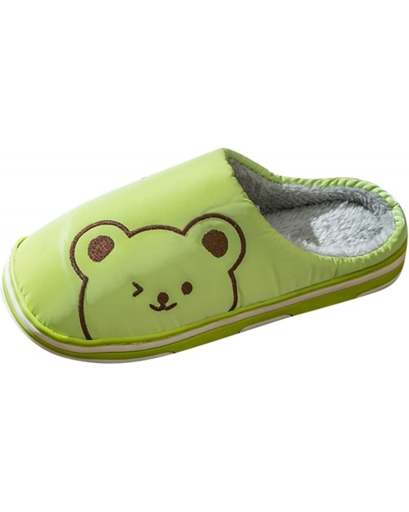 Teen Girls Winter Shoes 2022 Women's New Baotou Slippers Autumn and Winter Home Use Indoor Non Slip Cute Shoes Green $9.89 Sl...