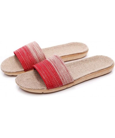 Women Sandals Size 9 House Slippers for Women Linen Flip-Flops Shoes Sandals Shoes Home Breathable Women Slipper Cotton Beach...