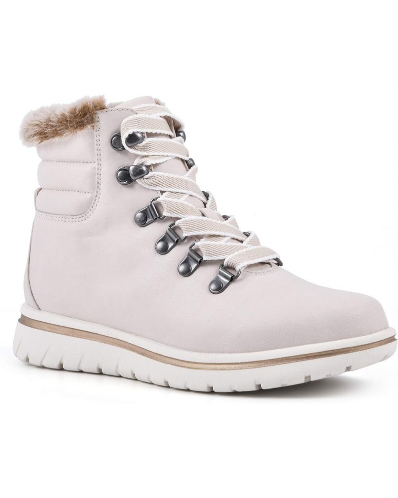 Shoes Hallett Women's Casual Hiker Style Bootie Winter Wht $26.97 Boots