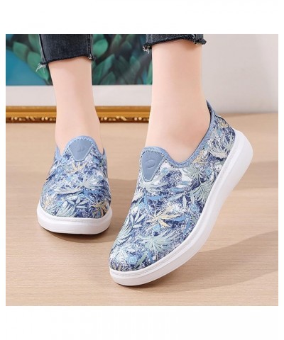 Walking Shoes for Women Wide Width Trainers Mesh Casual Sock Sneakers Toddler Boy Sneakers Blue 2 $18.34 Athletic Shoes