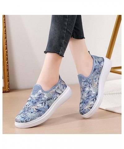 Walking Shoes for Women Wide Width Trainers Mesh Casual Sock Sneakers Toddler Boy Sneakers Blue 2 $18.34 Athletic Shoes