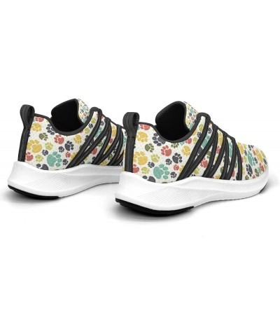 Colorful Dog Footprints Shoes for Women Walking Running Shoes Comfortable Tennis Sports Sneaker Gifts Custom 5 $33.60 Athleti...