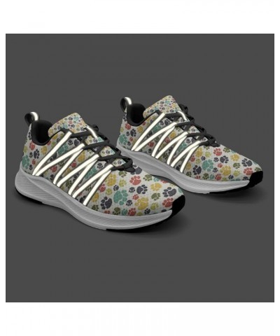 Colorful Dog Footprints Shoes for Women Walking Running Shoes Comfortable Tennis Sports Sneaker Gifts Custom 5 $33.60 Athleti...