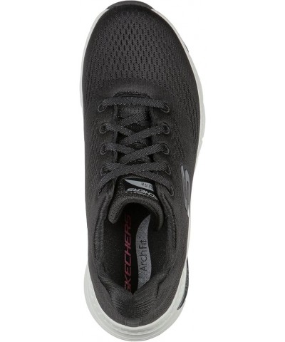 Women's Arch Fit-Sunny Outlook Sneaker Black/White $43.05 Athletic Shoes