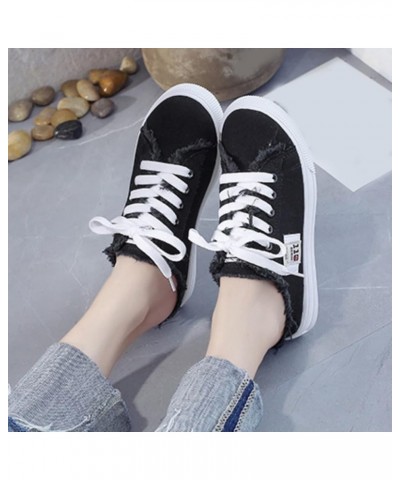 Women Flat Mules Sandals Orthopedic Soft Insole Summer Elastic Band Non-Slip Thong Mid Heel Wedges Shoes Sandals 53-hyems-f-b...