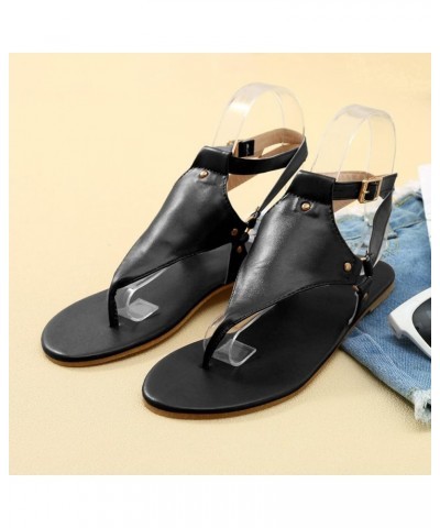 Flat Sandals for Women Dressy Summer Womens Orthopedics Low Wedge Sandals Retro Thong Anti-Slip Breathable Sandals Summer San...