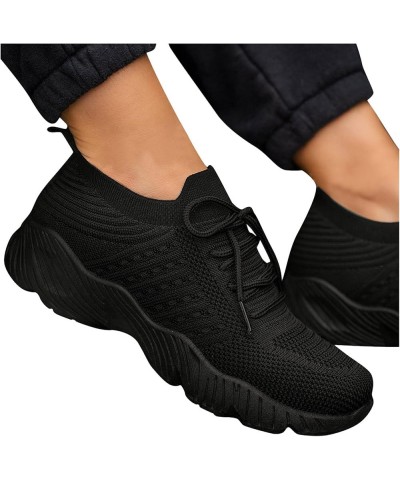 Black Casual Sneakers for Women Platform Women's Black Slip On Tennis Shoes Walking Shoes for Women Slip Ons Women's Sneakers...