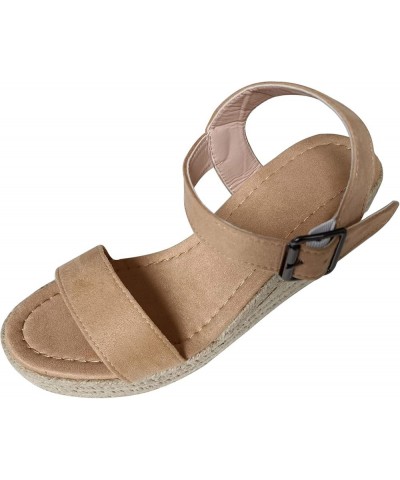 Womens Wedge Sandals Size 9 Closed Toe Wide Width Sandals for Women with Arch Support Women's Low Heel Sandals Womens Wide Wi...