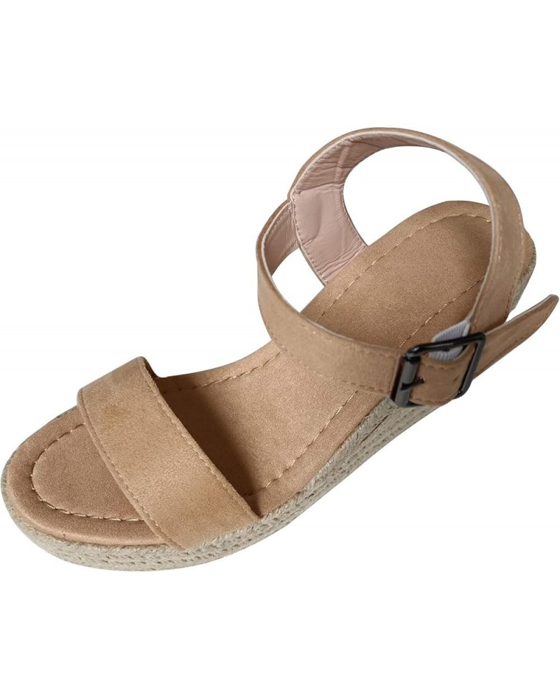 Womens Wedge Sandals Size 9 Closed Toe Wide Width Sandals for Women with Arch Support Women's Low Heel Sandals Womens Wide Wi...