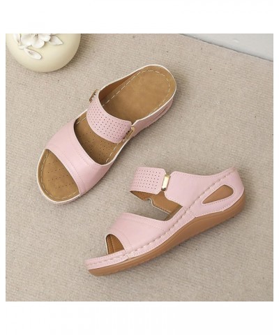 Slide Sandals for Women Block Chunky Shoes Arch Support Orthopedic Sandals Anti Slip Flats Casual Summer Dress Slide 27-zoxro...