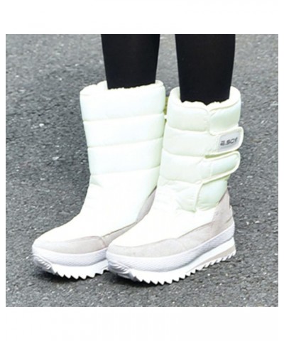 Knee High Dress Winter Boots for Women Waterproof Snow Womens Black Snow Boots Ankle Boots Winter Fur Slip on Outdoor Boots f...