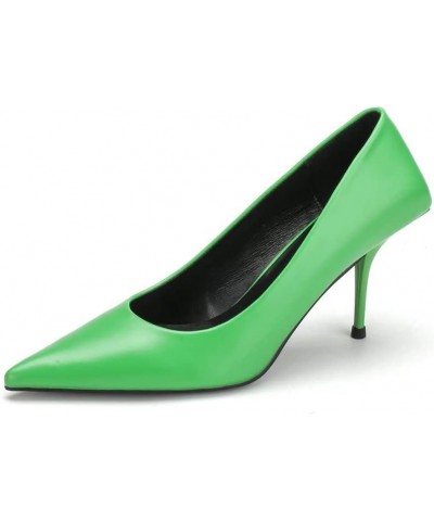 Women's Fashion Pointed Toe Stiletto High Heel Dress Pump Shoes B Green $23.25 Pumps