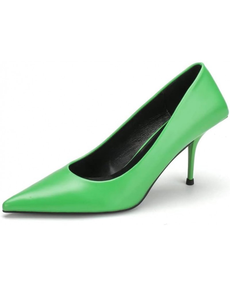 Women's Fashion Pointed Toe Stiletto High Heel Dress Pump Shoes B Green $23.25 Pumps