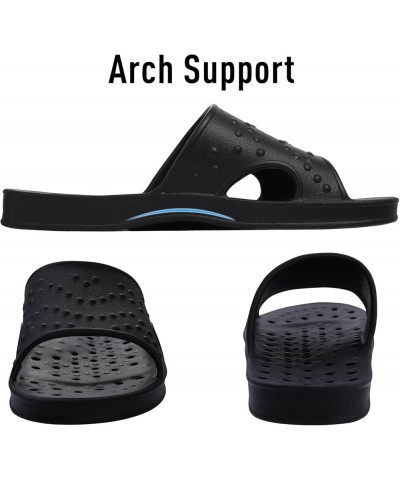 Shower Shoes for Women with Arch Support Quick Drying Pool Slides Lightweight Beach Sandals with Drain Holes Black $10.91 San...