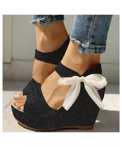 Block Heel Sandals Wide Width, Open Toe Ankle Strap Chunky Heel Pump Sandals Party Wedding Strappy Buckle Sandals Black $21.0...