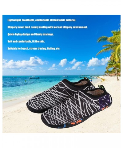 Water Shoes, 1 Piece Rubber Sole Non Slip Breathable Elastic Low Top Water Socks for Women 39 Size Black White $7.75 Athletic...