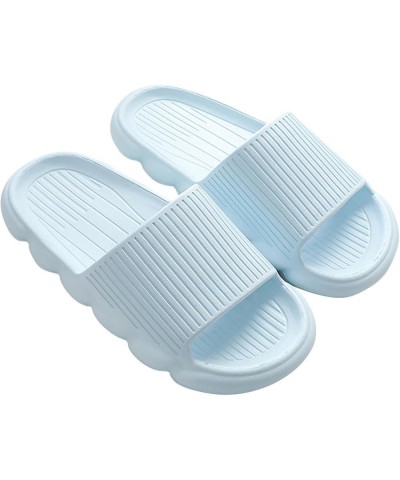 Women's Slide Sandals Non-Slip Shower Slipper Indoor Bathroom House Shoes Lightweight Soft Foams Sole Pool Slides Light Blue ...