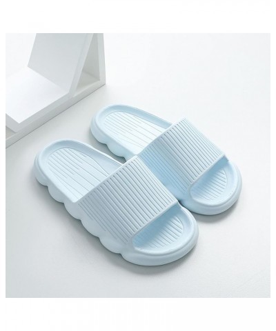 Women's Slide Sandals Non-Slip Shower Slipper Indoor Bathroom House Shoes Lightweight Soft Foams Sole Pool Slides Light Blue ...