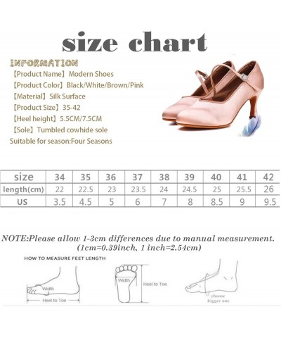 Women's Non-Slip Latin Salsa Dance Satin Ballroom Character Shoes Prom Dress Dance Shoes Salsa Dancing Shoes White $24.60 Ath...