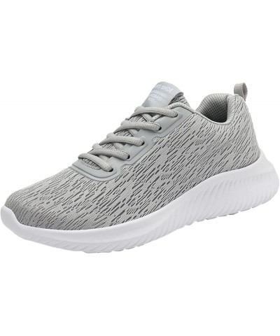 mule sneakers for women, Woemens Outdoor Mesh Sports Shoes Runing Breathable Lace-Up Sneakers Z-03 Grey $14.44 Fashion Sneakers