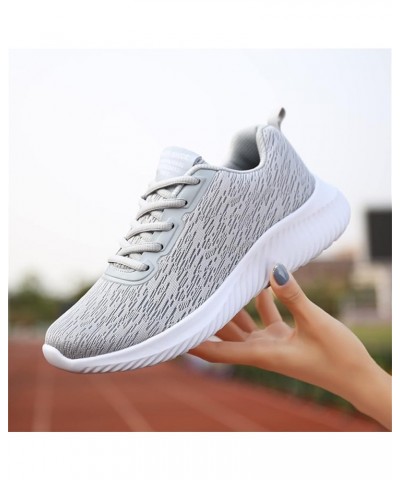 mule sneakers for women, Woemens Outdoor Mesh Sports Shoes Runing Breathable Lace-Up Sneakers Z-03 Grey $14.44 Fashion Sneakers