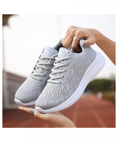 mule sneakers for women, Woemens Outdoor Mesh Sports Shoes Runing Breathable Lace-Up Sneakers Z-03 Grey $14.44 Fashion Sneakers