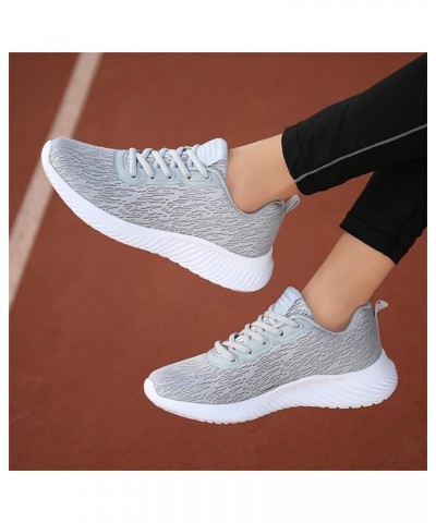 mule sneakers for women, Woemens Outdoor Mesh Sports Shoes Runing Breathable Lace-Up Sneakers Z-03 Grey $14.44 Fashion Sneakers