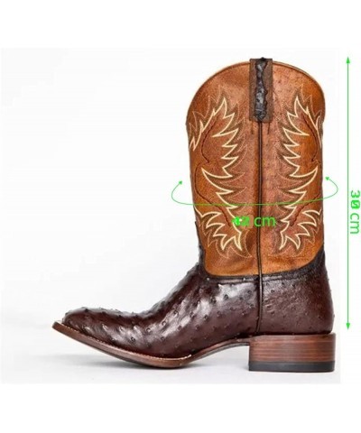 Short Gold Cowboy Boots for Women Size 10 Wide Most Comfortable Knee High Boots for Women Brown Boots for Women Mid Calf Wedg...