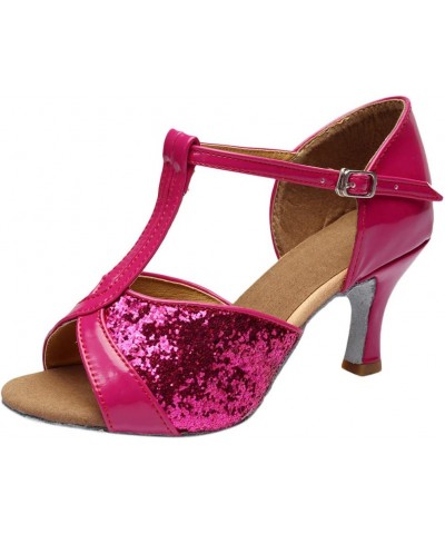 Criss Cross Buckle Heel Sandals for Women Dressy Summer Peep toe Kitten Heel Summer Sandals for Women 2022 Hot Pink $11.88 Sa...