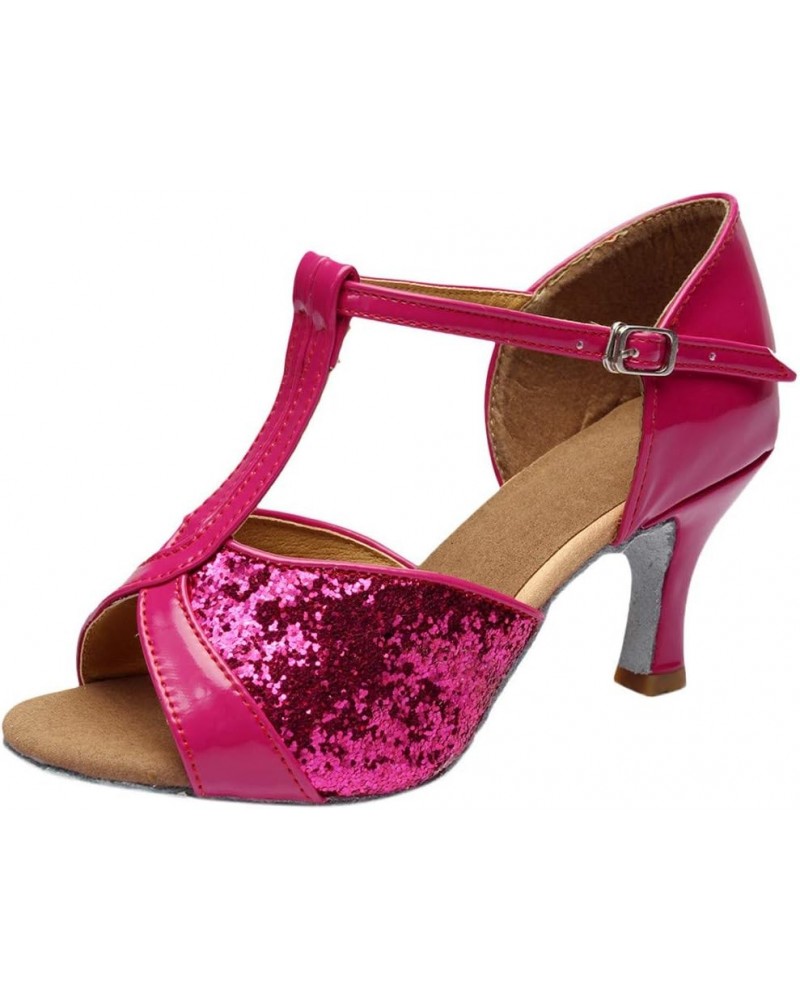 Criss Cross Buckle Heel Sandals for Women Dressy Summer Peep toe Kitten Heel Summer Sandals for Women 2022 Hot Pink $11.88 Sa...