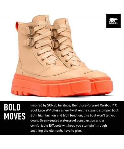 Women's Caribou X Boot Lace Waterproof Boots Ceramic, Optimized Orange $90.94 Outdoor Shoes