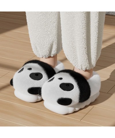 Panda Fuzzy Foam Slippers, Kawaii Panda Fluffy Slippers, Adults and Kids Winter Nonslip Comfy Cloud Panda Slippers Panda (Wra...