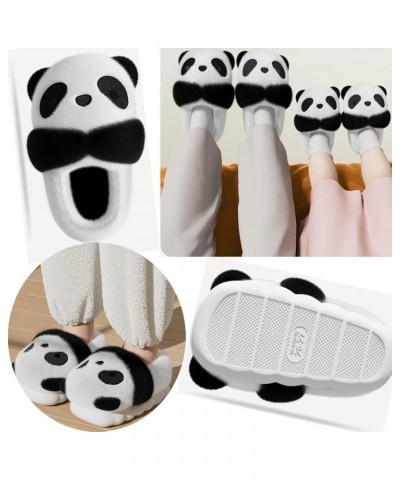 Panda Fuzzy Foam Slippers, Kawaii Panda Fluffy Slippers, Adults and Kids Winter Nonslip Comfy Cloud Panda Slippers Panda (Wra...