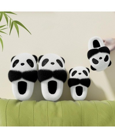 Panda Fuzzy Foam Slippers, Kawaii Panda Fluffy Slippers, Adults and Kids Winter Nonslip Comfy Cloud Panda Slippers Panda (Wra...