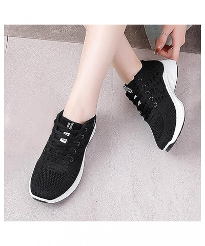 Summer Comfortable Lightweight Walking Shoes Single Mesh Breathable Shoes Slip Sports Shoes Womens Sneaker Wedge Size 11 Blac...