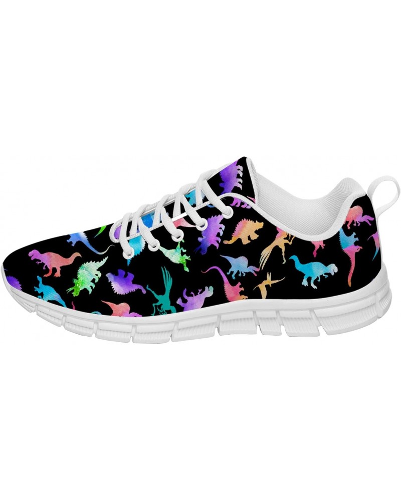 Dinosaur Shoes Mens Womens Running Shoes Tennis Walking Sneakers Colorful Watercolor Cute Dino T-rex Pattern Shoes Gifts for ...