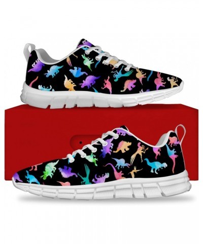 Dinosaur Shoes Mens Womens Running Shoes Tennis Walking Sneakers Colorful Watercolor Cute Dino T-rex Pattern Shoes Gifts for ...