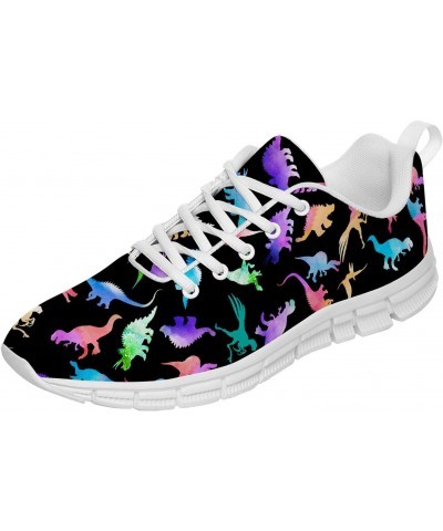 Dinosaur Shoes Mens Womens Running Shoes Tennis Walking Sneakers Colorful Watercolor Cute Dino T-rex Pattern Shoes Gifts for ...