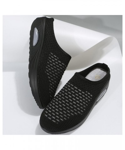 Women's Elastic Ankle Straps Chunky Block Heels Wedge Sandal Flip Flops Open Toe Dressy Sandal 108-ixpyn-black-h $16.35 Sandals